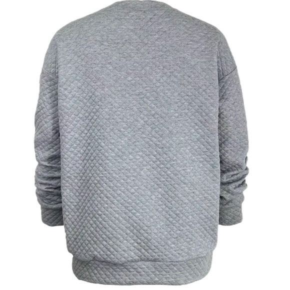 Women’s Gray Waffle Leopard Print Women's Top - Size XL - NWOT - Picture 2 of 5